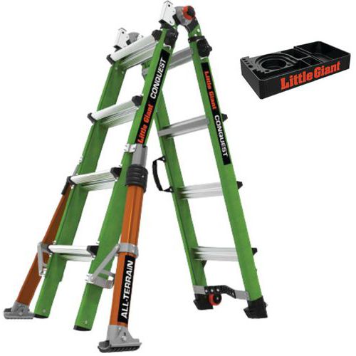 4 Tread Professional Fibreglass Ladder - Little Giant GRP Multiuse 4 Tread Professional Fibreglass Ladder - Little Giant GRP Multiuse