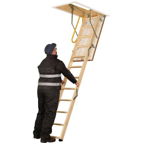 Folding Wooden Loft Ladder And Hatch - Fire-Rated - TB Davies FIREFOLD Folding Wooden Loft Ladder And Hatch - Fire-Rated - TB Davies FIREFOLD