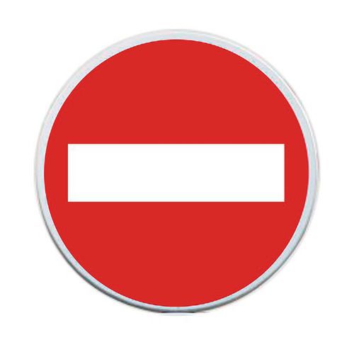 No entry round sign No entry round sign