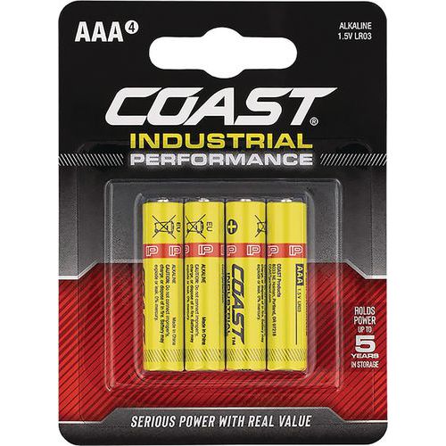Coast Industrial Performance AAA Batteries Blister Coast Industrial Performance AAA Batteries Blister