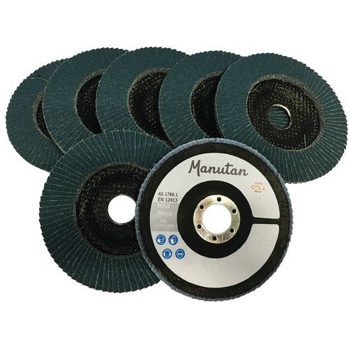 Curved flap discs Ø 125 mm Manutan Manutan.co.uk