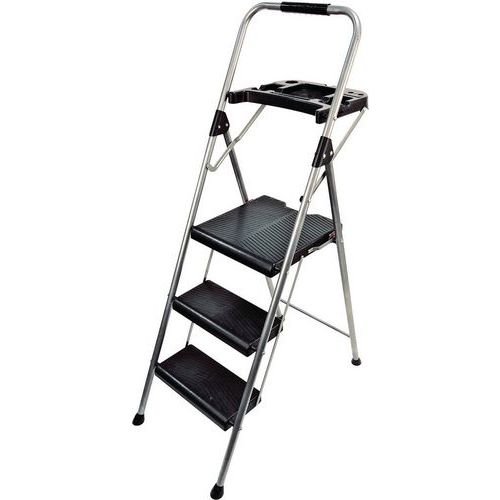 Werner Folding Step Ladder 3 Steps Utility Tray Commercial Kitchen