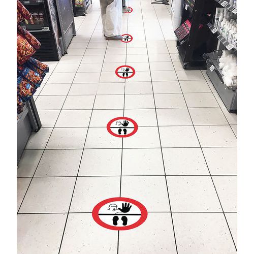 Crowd Control Line Signs Crowd Control Line Marking Kit for Social Distancing & Workplace Safety ...