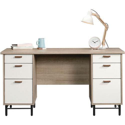 Avon Modern Executive Desk with Oak Finish Avon Modern Executive Desk with Oak Finish
