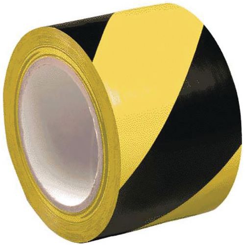 Black/Yellow Floor Marking Tape 48mm x 33m Safety Tape