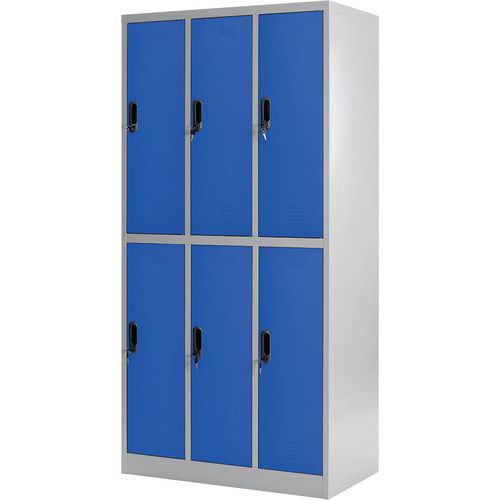 Multi-compartment locker - 3 columns - On base - Assembly required - Manutan Multi-compartment locker - 3 columns - On base - Assembly required - Manutan