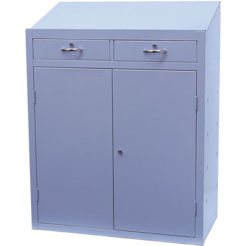 Metal Anti-Bacterial Workstation Cabinet - Double Drawer 1200x915x457mm Metal Anti-Bacterial Workstation Cabinet - Double Drawer 1200x915x457mm