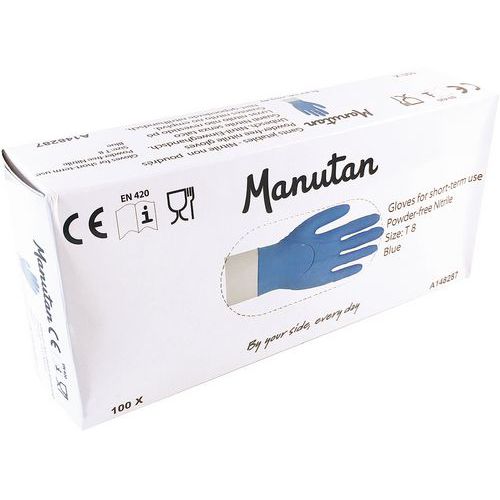 Powder-free nitrile disposable gloves