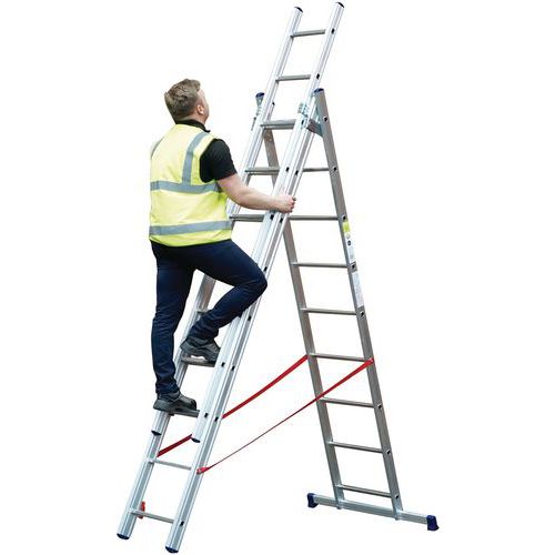 Combination Step Ladder Extended/Telescopic Ladders Manutan UK