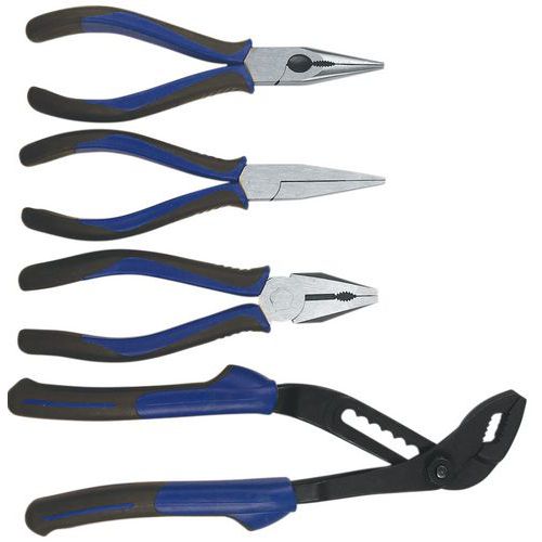 Set of 4 pairs of pliers with bimaterial grips Manutan Manutan.co.uk