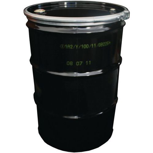 Open Head Steel Drums - 205L - Black Open Head Steel Drums - 205L - Black