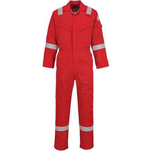 Red Lightweight Anti-Static Work Boilersuit/Coveralls - Portwest UK