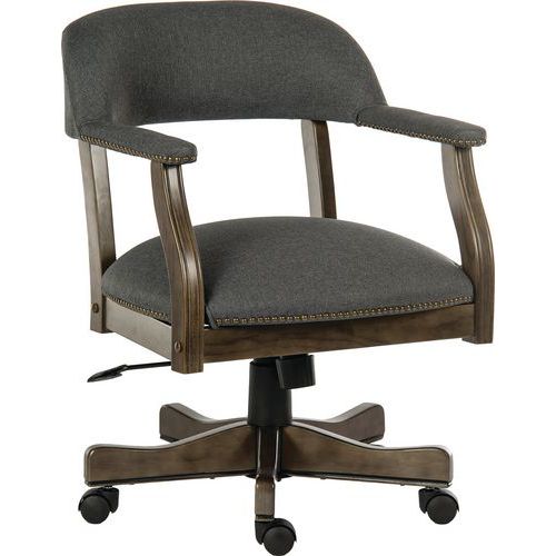 Executive Office Chair - Grey Swivel Desk Chairs - Captain Teknik Executive Office Chair - Grey Swivel Desk Chairs - Captain Teknik