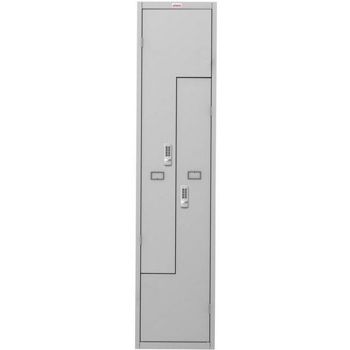 Phoenix 1 Column 2 Door Z Shape Grey Metal Locker - Electronic Locks Phoenix 1 Column 2 Door Z Shape Grey Metal Locker - Electronic Locks
