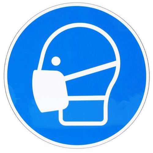 Mandatory sign - Masks must be worn - Adhesive Mandatory sign - Masks must be worn - Adhesive