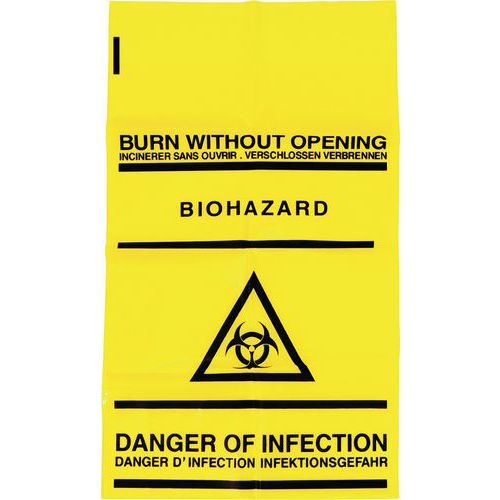 Yellow Clinical Waste Bags - Self Sealing Yellow Clinical Waste Bags - Self Sealing