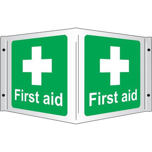 First Aid 3D Projecting Sign - Safety First Aid Signage