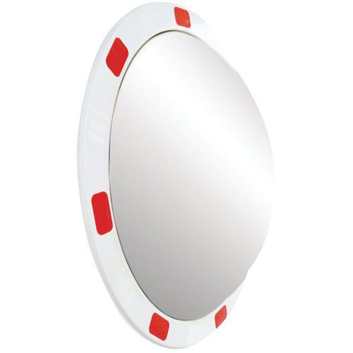 130° Round Safety Mirror - Convex - Outdoor Traffic - Manutan Expert 130° Round Safety Mirror - Convex - Outdoor Traffic - Manutan Expert