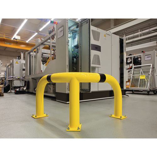 Yellow/Black Indoor Safety Barrier Corner - Heavy Duty - BLACK BULL