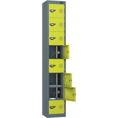 Powered Tablet Charging Locker With 8 Doors & 3-Pin Plug - Pure Power