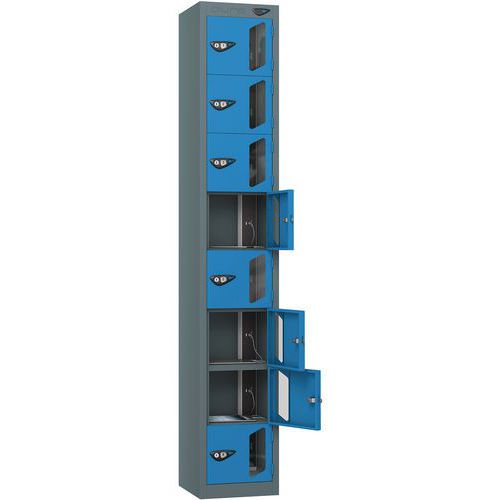 Powered Tablet Charging Locker - 8 Vision Door & 2-USBs - Pure Power